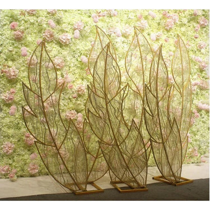 Laced Metal Feather Wedding Arch Backdrop Props