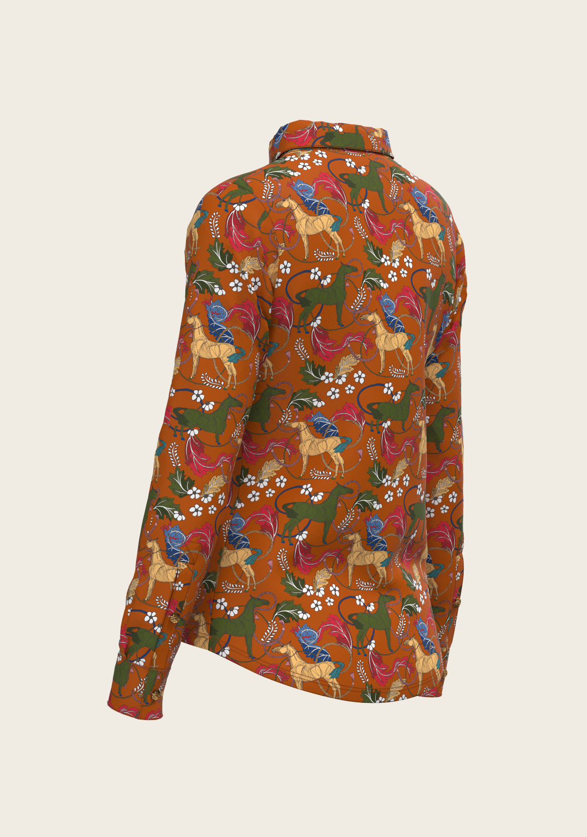 Flower Power Ladies Button Shirt