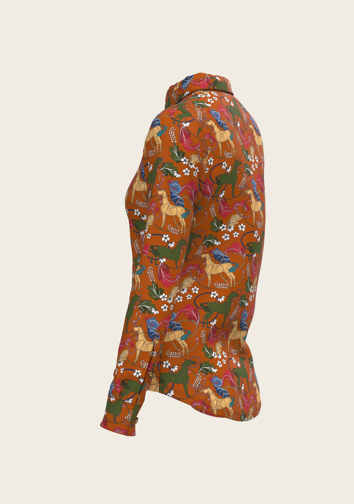 Flower Power Ladies Button Shirt