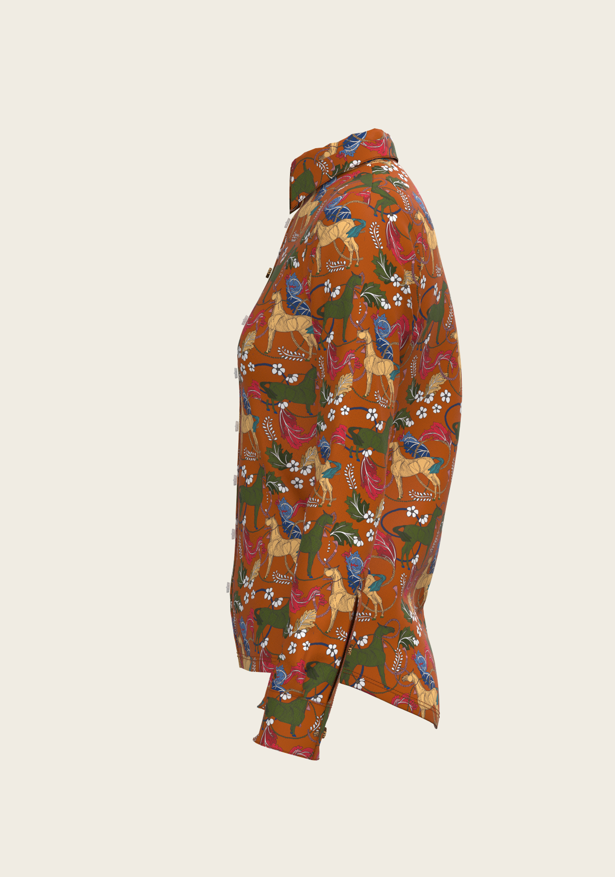 Flower Power Ladies Button Shirt