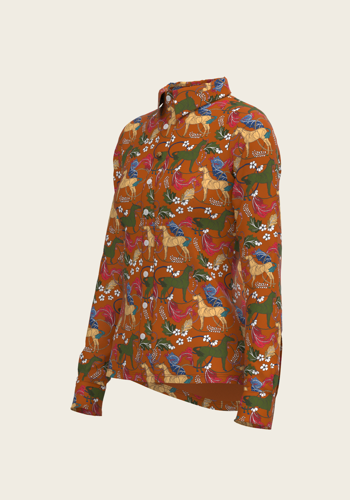 Flower Power Ladies Button Shirt