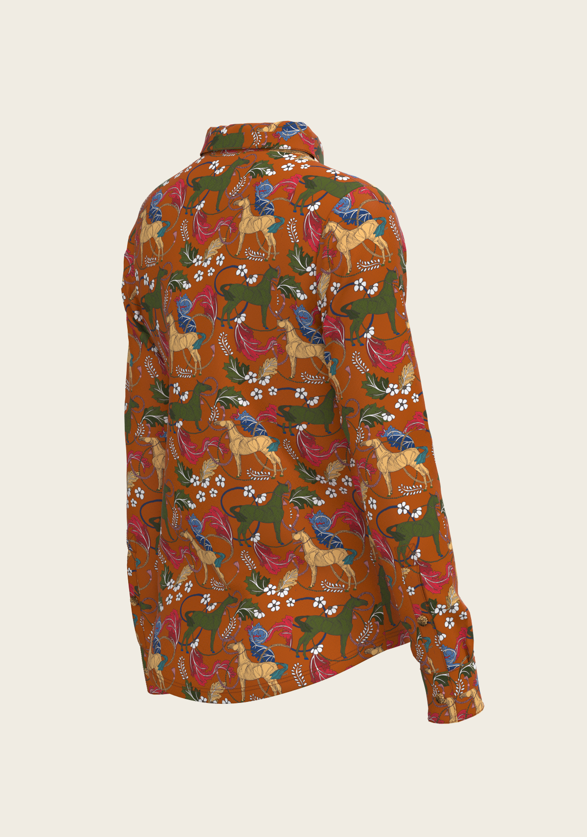 Flower Power Ladies Button Shirt