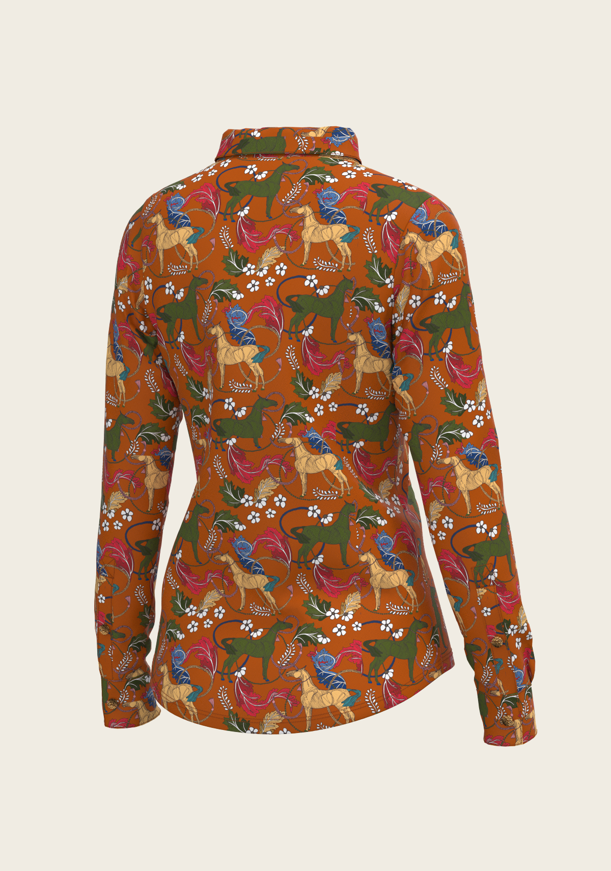 Flower Power Ladies Button Shirt