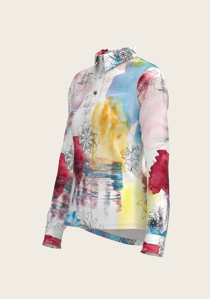 Horse Flower Fair Ladies Button Shirt