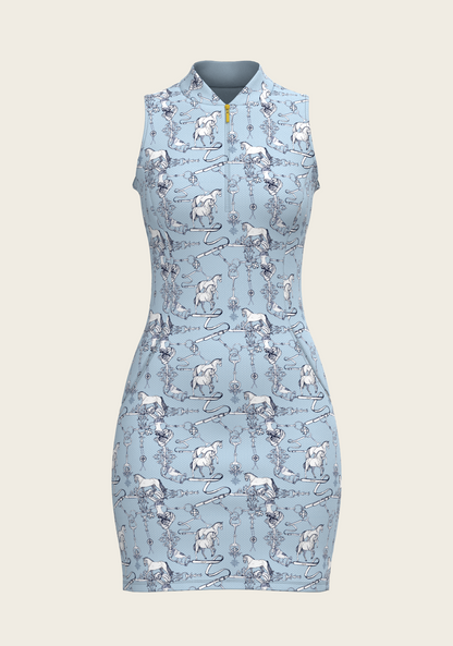 Sky Blue Carnival Golf Dress