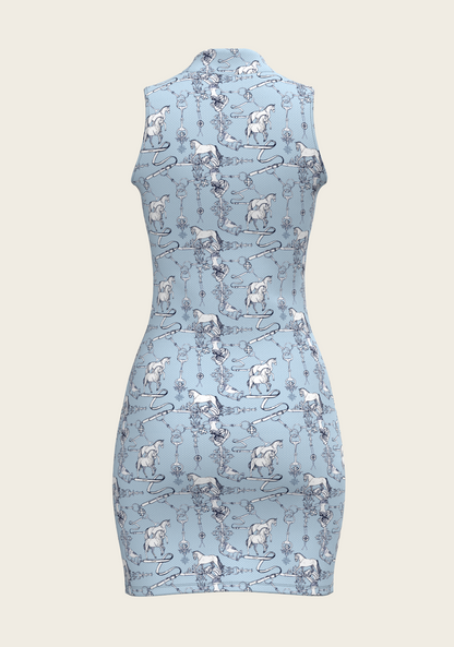 Sky Blue Carnival Golf Dress
