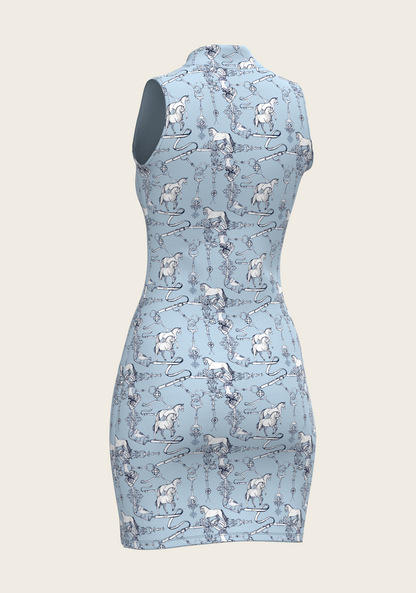Sky Blue Carnival Golf Dress