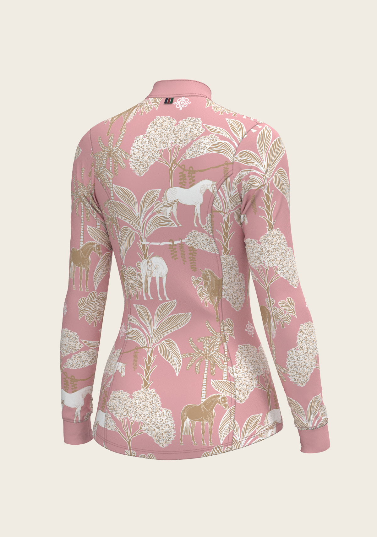  Island Horses on Rose Quarter Zip Sun Shirt