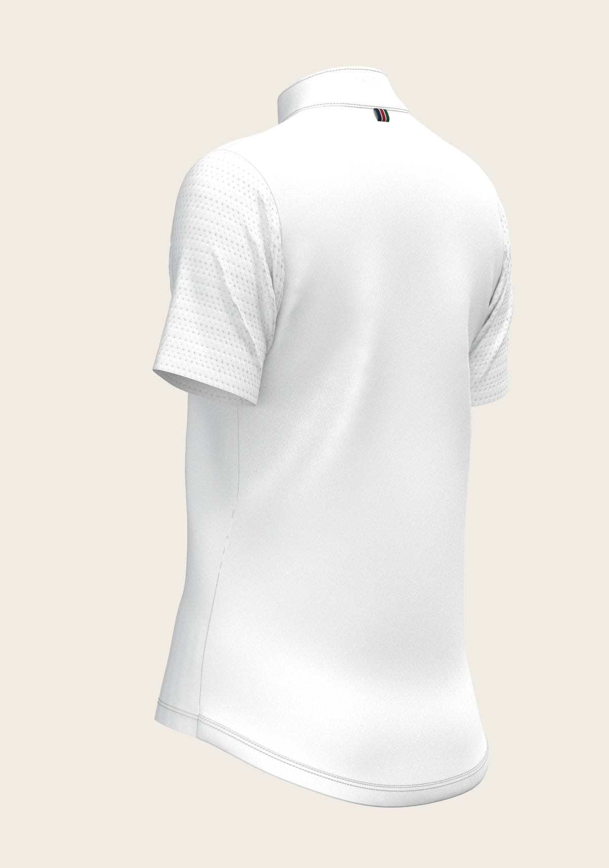 White with Bouquet on Rose Inner Details Short Sleeve Show Shirt