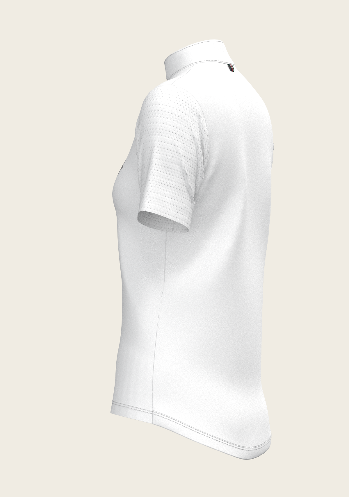 White with Bouquet on Rose Inner Details Short Sleeve Show Shirt