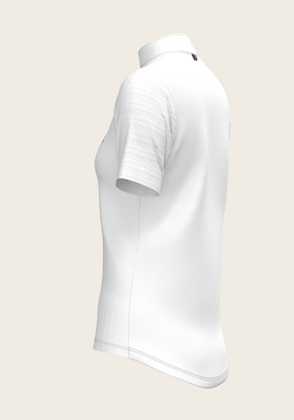 White with Bouquet on Rose Inner Details Short Sleeve Show Shirt