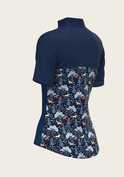  Forest on Navy Short Sleeve Sport Sun Shirt
