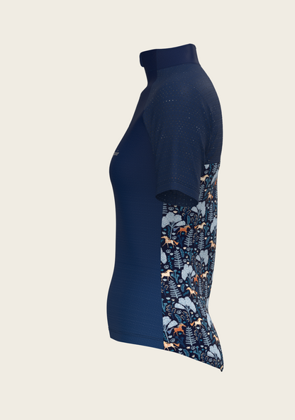  Forest on Navy Short Sleeve Sport Sun Shirt