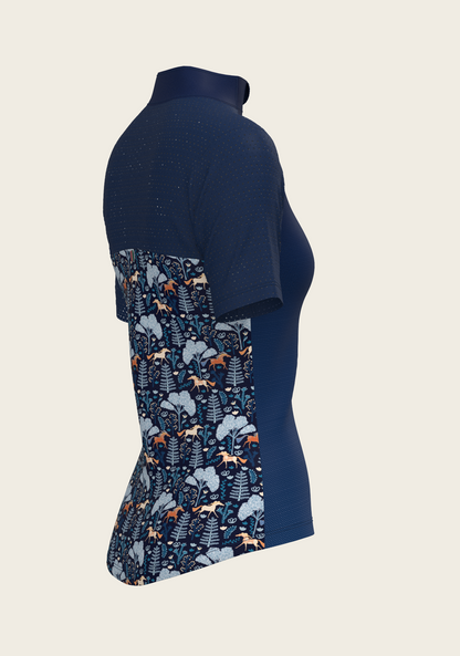  Forest on Navy Short Sleeve Sport Sun Shirt