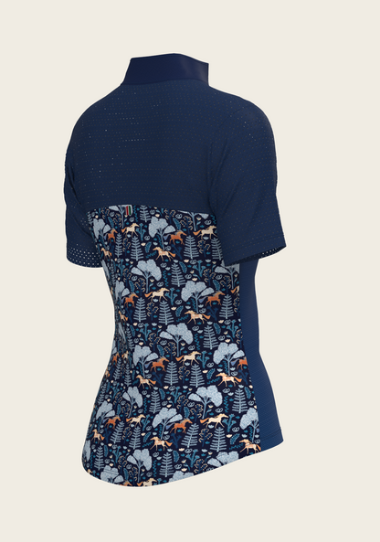  Forest on Navy Short Sleeve Sport Sun Shirt