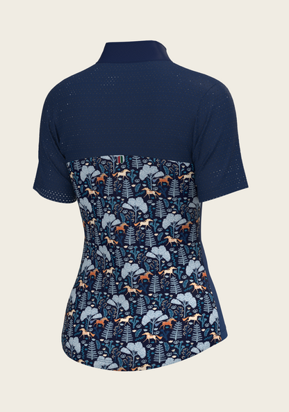  Forest on Navy Short Sleeve Sport Sun Shirt