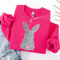 Leopard Print Bunny, Easter, Bunny, Jesus, Rabbit, Holiday Sweatshirt