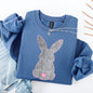 Leopard Print Bunny, Easter, Bunny, Jesus, Rabbit, Holiday Sweatshirt