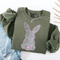 Leopard Print Bunny, Easter, Bunny, Jesus, Rabbit, Holiday Sweatshirt