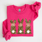 Leopard Print Easter Bunnies, Easter Rabbit Sweatshirt