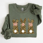Leopard Print Easter Bunnies, Easter Rabbit Sweatshirt