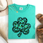 Leopard Print, St Patrick's Day, Shamrock, Clover, Lucky, Leprechaun Tshirt Comfort Colors T-Shirt