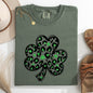 Leopard Print, St Patrick's Day, Shamrock, Clover, Lucky, Leprechaun Tshirt Comfort Colors T-Shirt