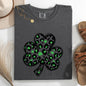 Leopard Print, St Patrick's Day, Shamrock, Clover, Lucky, Leprechaun Tshirt Comfort Colors T-Shirt