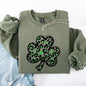 Leopard Print, St Patrick's Day, Shamrock, Clover, Lucky, Leprechaun Sweatshirt