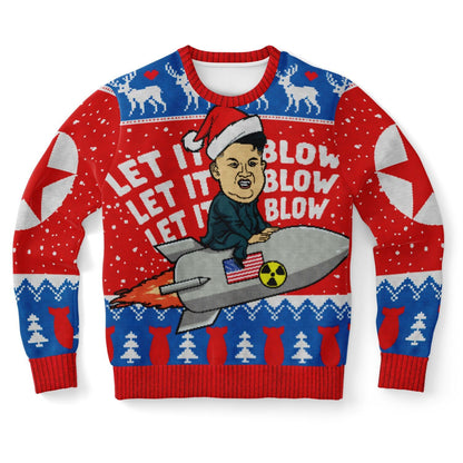 Let it Blow Kim Jung Un Christmas Sweatshirt