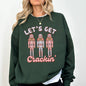 Let's Get Crackin, Nutcrackers, Christmas, Ballet, Santa, Winter, Xmas Sweatshirt