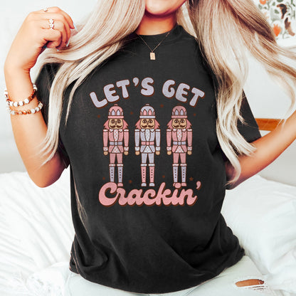 Let's Get Cracking, Nutcracker, Christmas, Retro, Comfort Colors, Tshirt