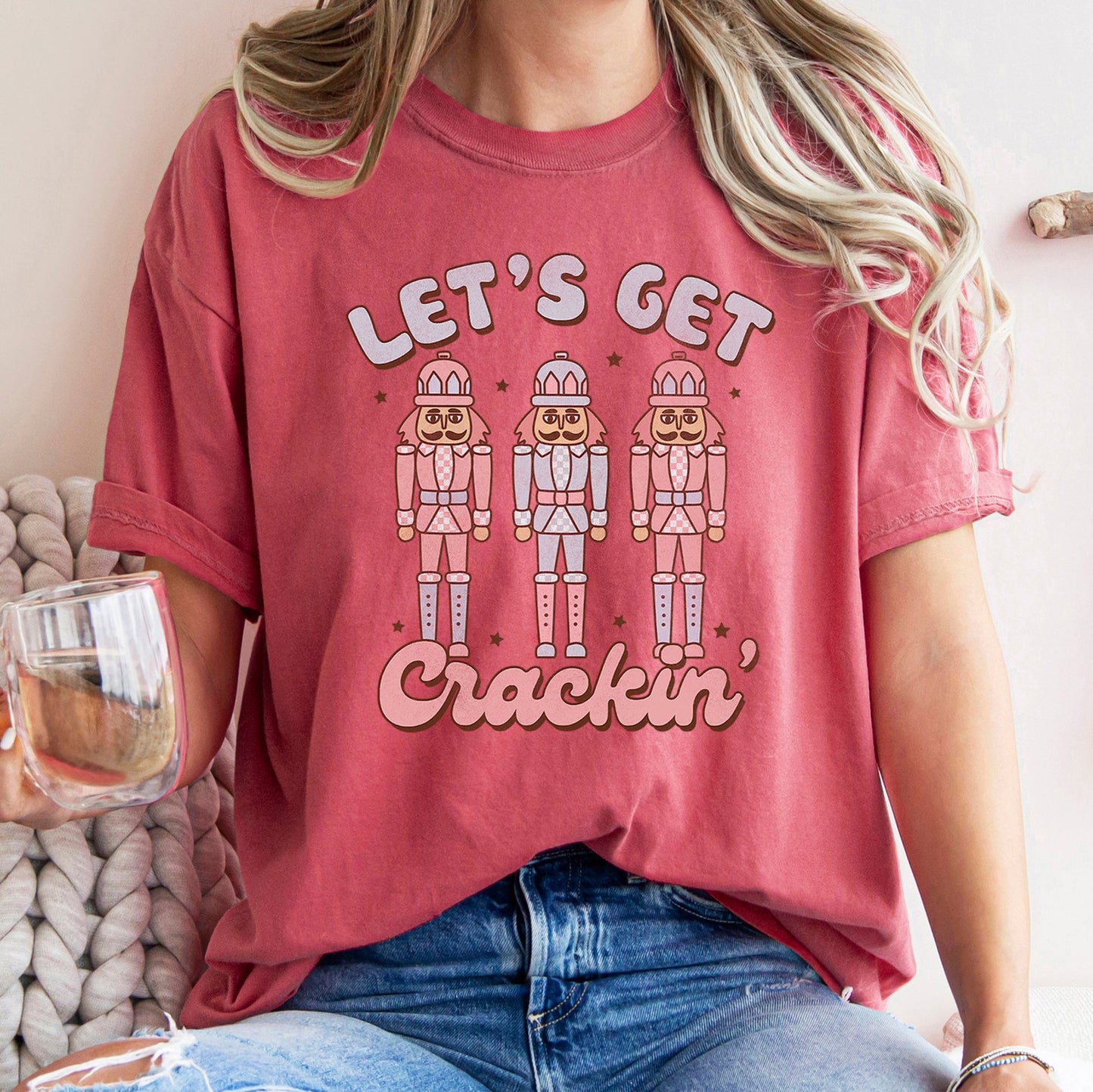 Let's Get Cracking, Nutcracker, Christmas, Retro, Comfort Colors, Tshirt