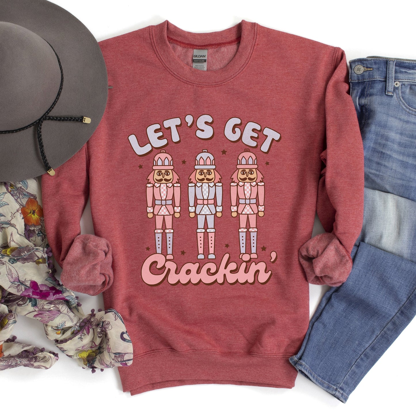 Let's Get Cracking, Nutcracker, Christmas Sweatshirt