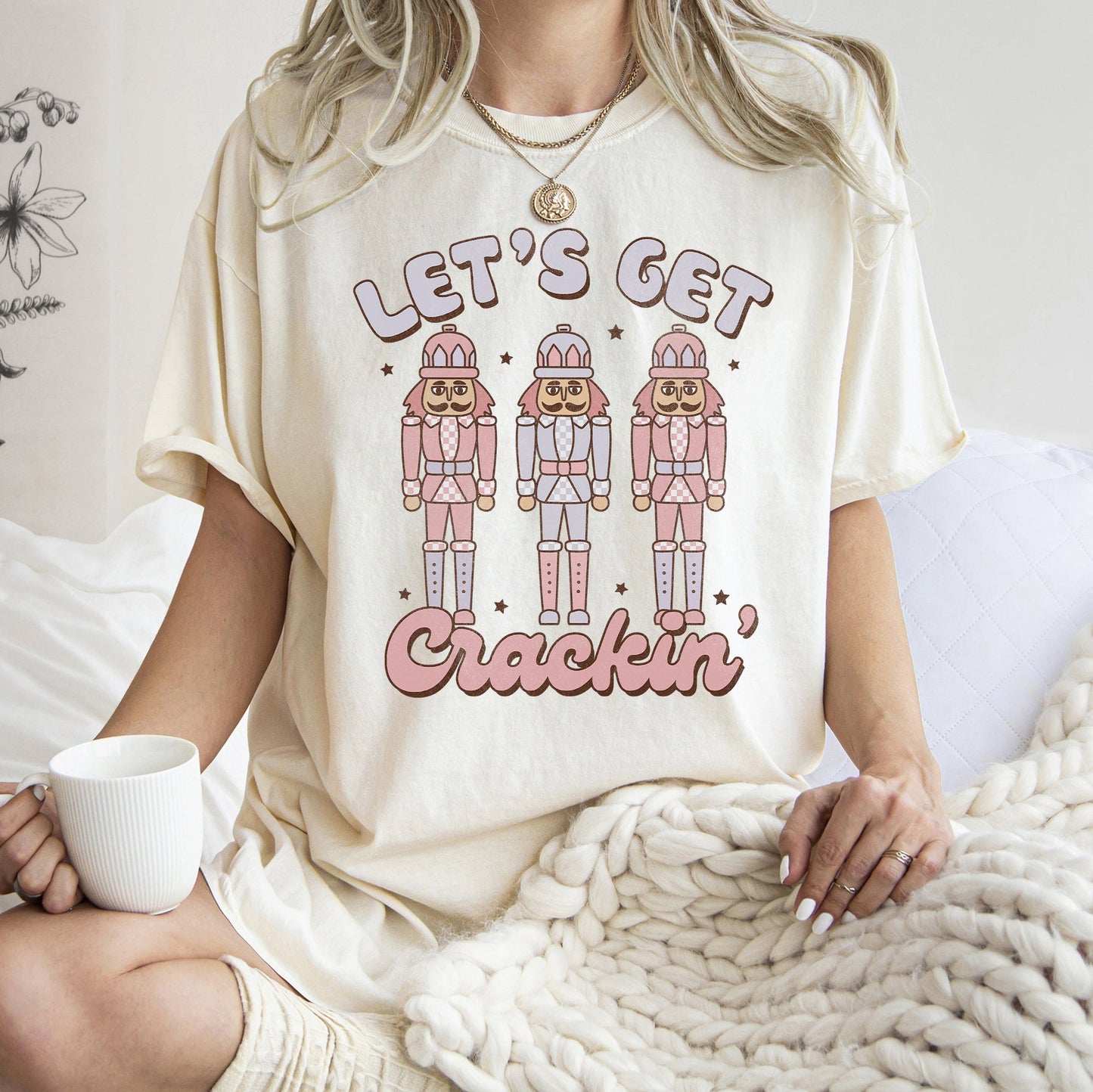 Let's Get Cracking, Nutcracker, Christmas, Retro, Comfort Colors, Tshirt