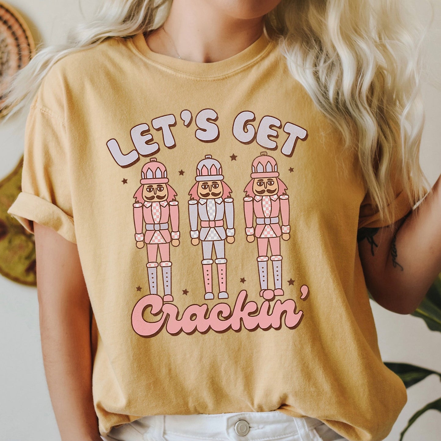 Let's Get Cracking, Nutcracker, Christmas, Retro, Comfort Colors, Tshirt