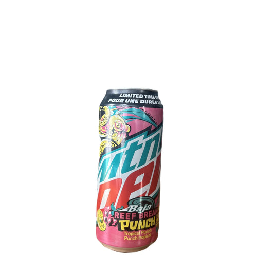 Mountain Dew Reef Break Punch – Limited Edition Tropical Soda 473mL Can (Canada)