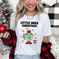 Little Miss Christmas, Classic, Vintage, Retro, Candy Cane Super Soft Tees