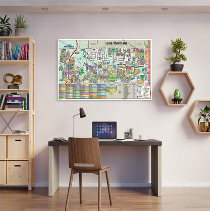 Lone Mountain Map, Las Vegas, NV - POSTER PRINTS