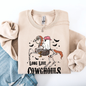Long Live Cowghouls, Skeleton, Ghost, Horse, Halloween Sweatshirt