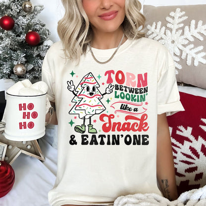 Looking Like A Snack, Christmas Tree Cake, Little Debbie, Comfort Colors, Tshirt