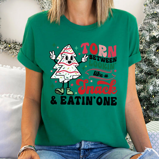 Looking Like A Snack, Christmas Tree Cake, Little Debbie Super Soft Tshirt