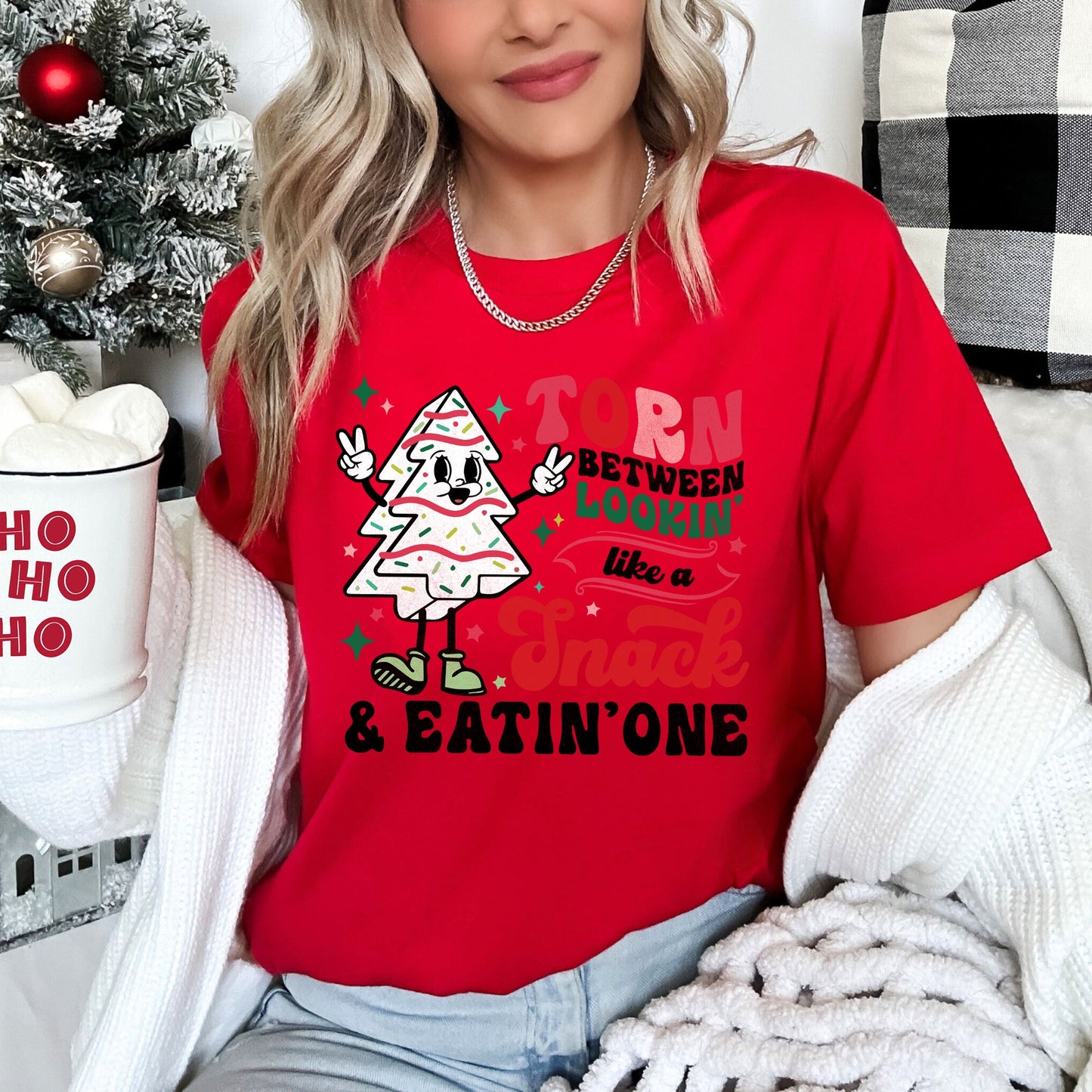 Looking Like A Snack, Christmas Tree Cake, Little Debbie Super Soft Tshirt