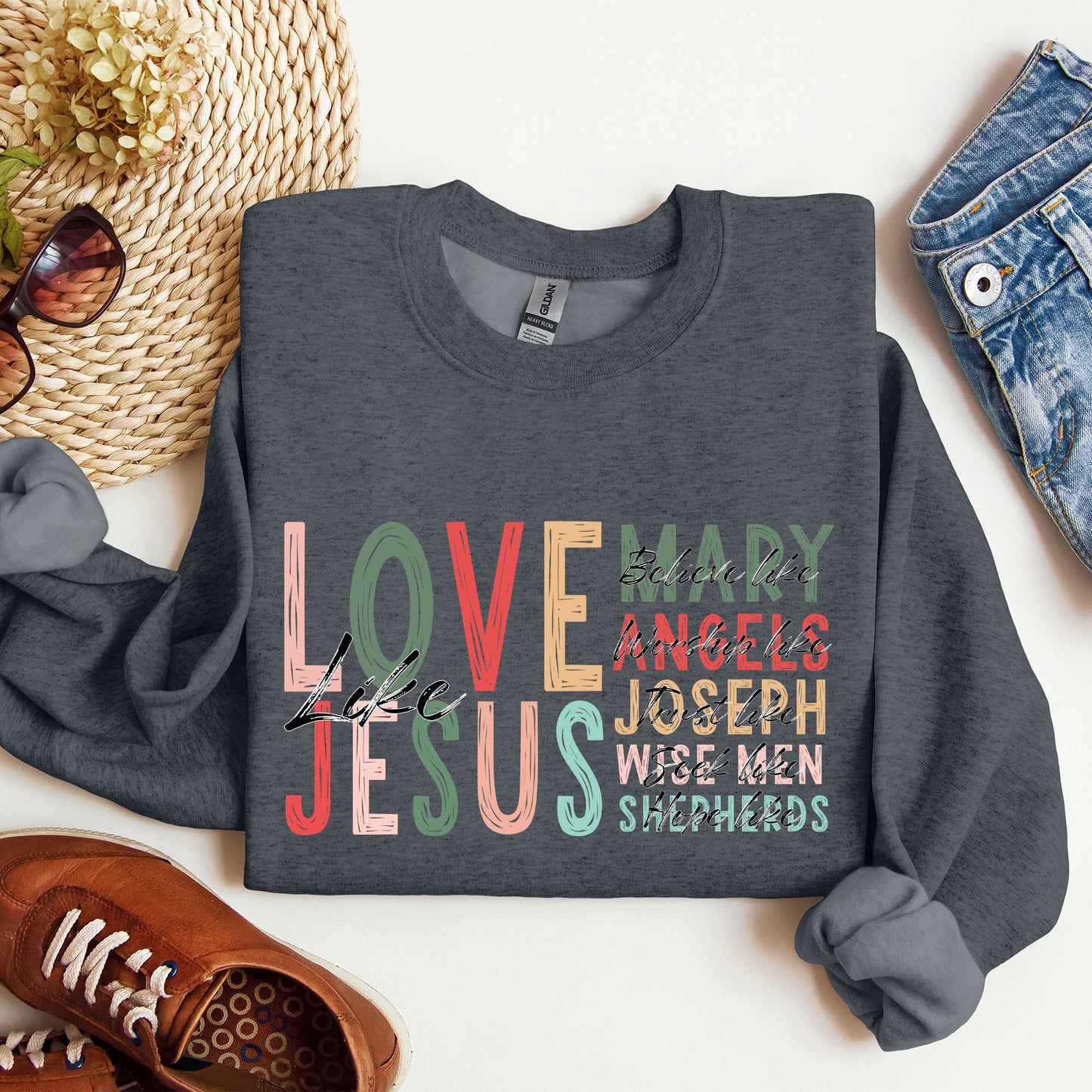 Love Like Jesus, Christmas, Christian, Gospel, Faith, Religious Sweatshirt
