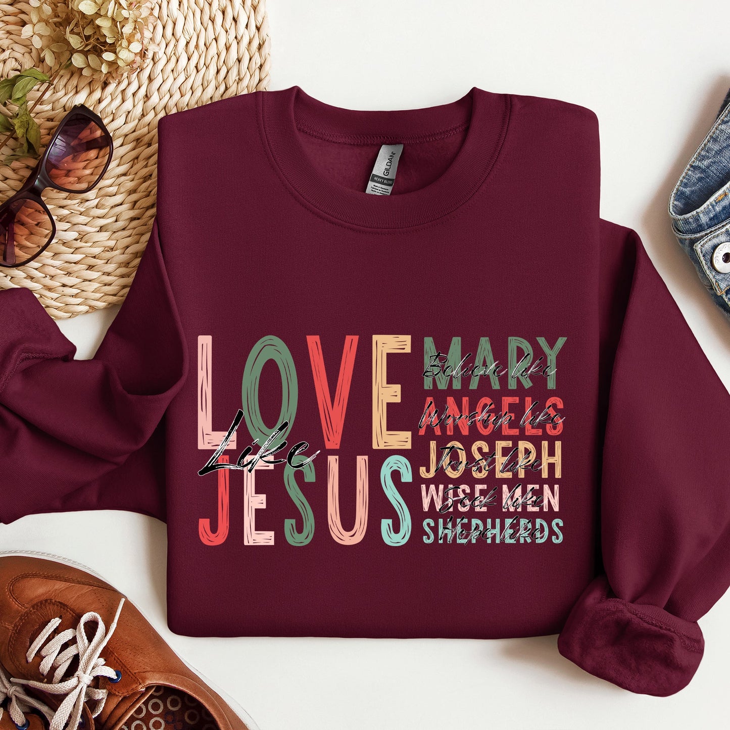 Love Like Jesus, Christmas, Christian, Gospel, Faith, Religious Sweatshirt
