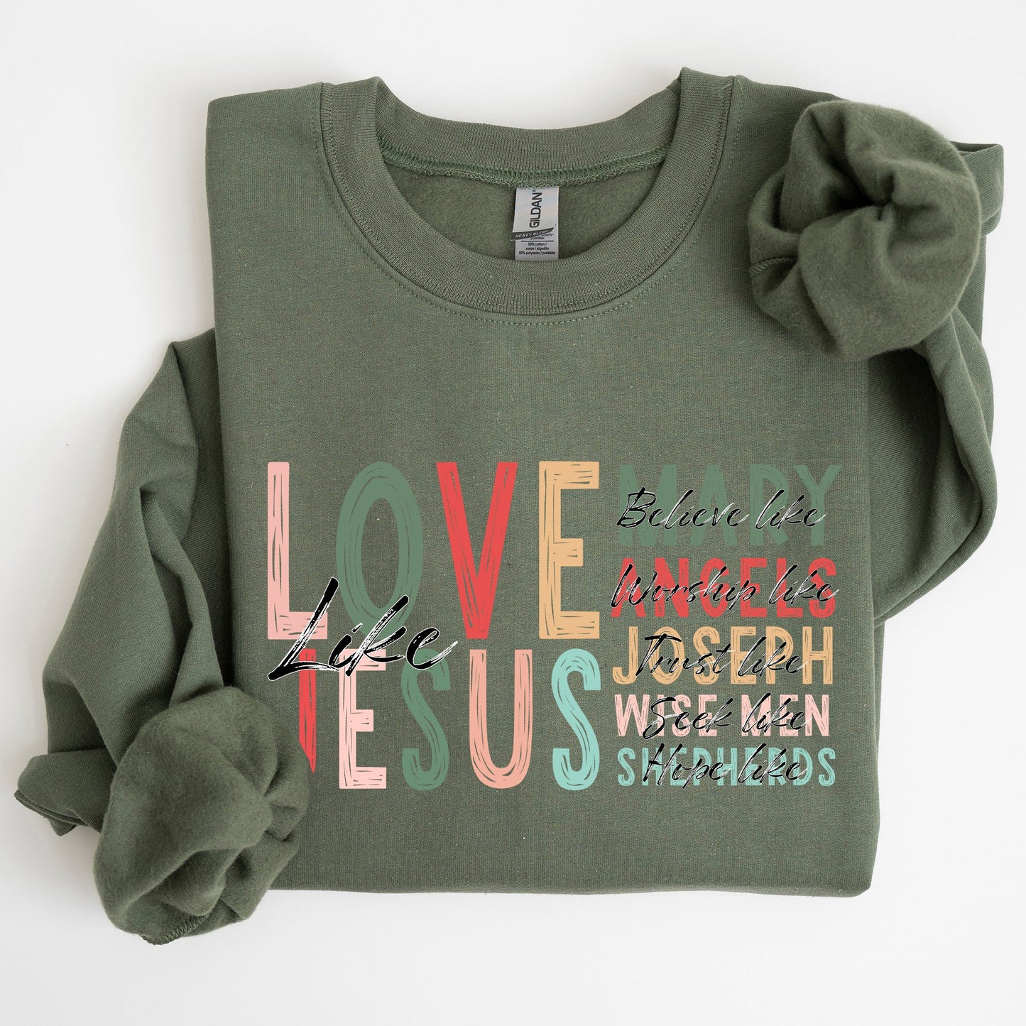 Love Like Jesus, Christmas, Christian, Gospel, Faith, Religious Sweatshirt