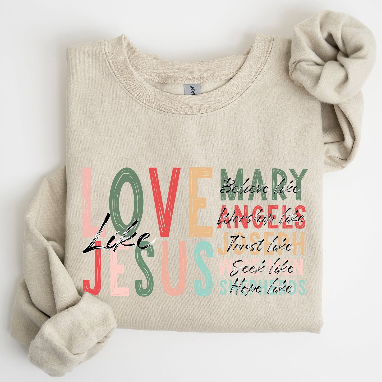 Love Like Jesus, Christmas, Christian, Gospel, Faith, Religious Sweatshirt