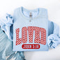 Loved, John 3 16, Checkered, Valentine's Day, Love, Christian, Faith Sweatshirt