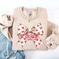 Loved, John 3 16, Valentine's Day, Cream, Love, Bow, Ribbon, Hearts, Christian, Faith Sweatshirt