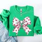 Loved, John 3 16, Valentine's Day, White, Love, Bow, Ribbon, Hearts, Christian, Faith Sweatshirt